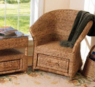 water hyacinth chair and side table